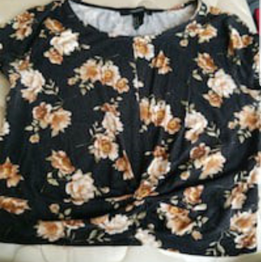 Forever 21 floral crop top